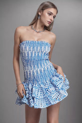 Mini-robes bustier à ourlet superposé